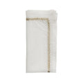 Jardin Napkins in White Gold Silver by Kim Seybert
