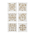 Otomi Cocktail Napkins in Gold & Silver by Kim Seybert
