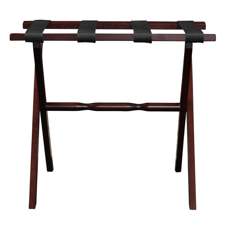Rack Ricch Rich Mahogany Straight Leg Wood Luggage Rack by Gatehouse Furniture