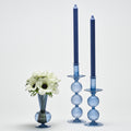 Iris Tall Candle Holder in Cadet