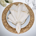 Lune Placemat in Gold by Kim Seybert