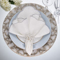 Lune Placemat in Silver by Kim Seybert