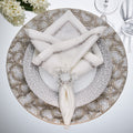 Lune Placemat in Silver by Kim Seybert
