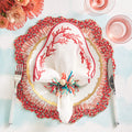 Reef Chic Placemat in White, Coral & Turquoise