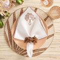 Royal Palm Napkin Ring in Brown & Gold