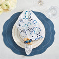 Malta Napkin in White & Blue by Kim Seybert