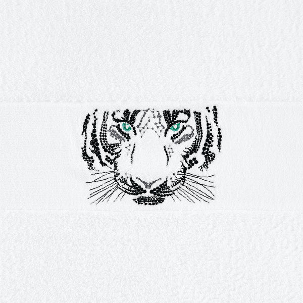 Tiger Embroidered Towels