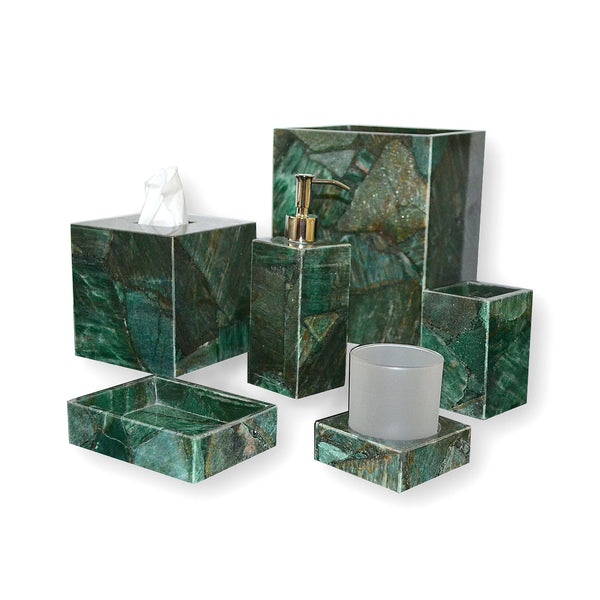 Taj Green Aventurine Gemstone Premium Vanity Set