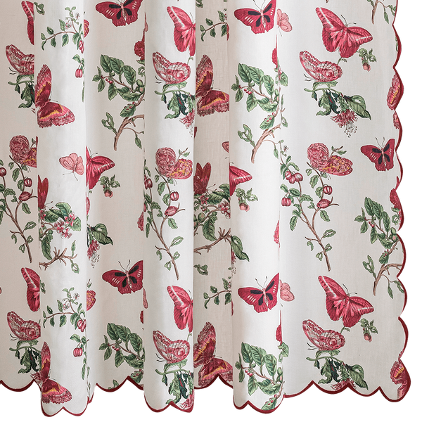 Baudin Butterfly Linen Shower Curtain