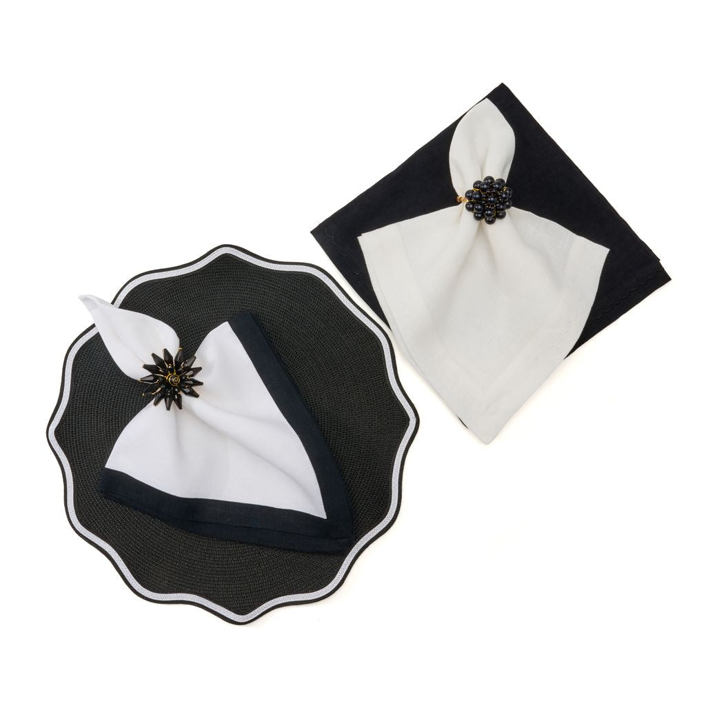 White Border Scalloped Placemat by Deborah Rhodes
