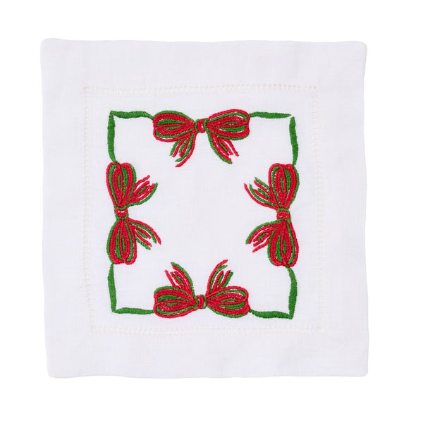 Candy Ribbon Embroidered Cocktail Napkin