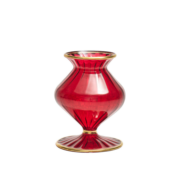 Scallop Bud Vase in Red