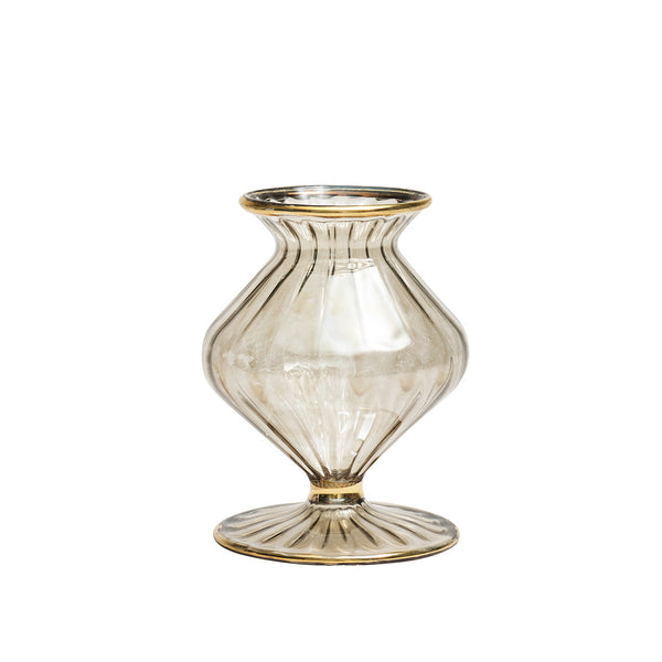 Scallop Bud Vase in Smoke