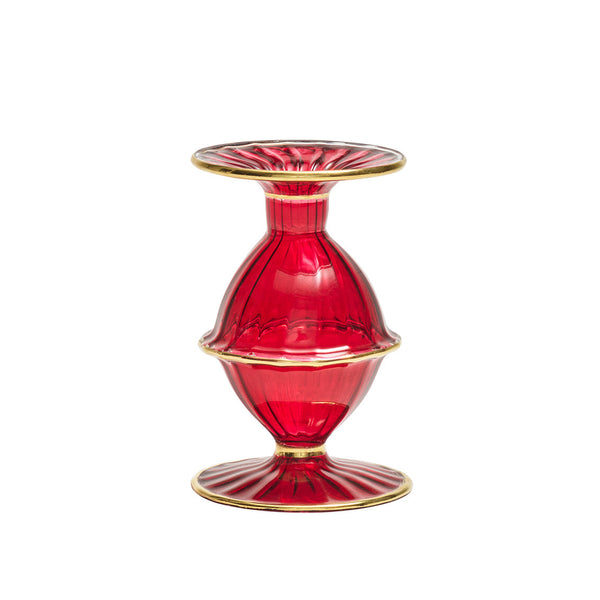 Blossom Bud Candle Holder in Red