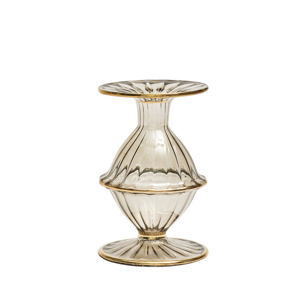 Blossom Candle Holder in Smoke