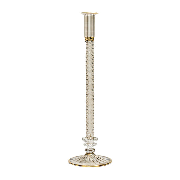 Braid Candle Holder in Smoke