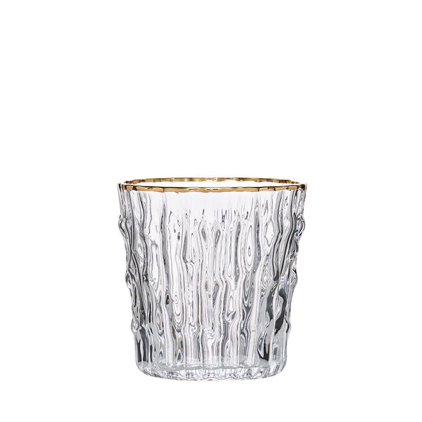 Bamboo Tumbler in Clear & Gold