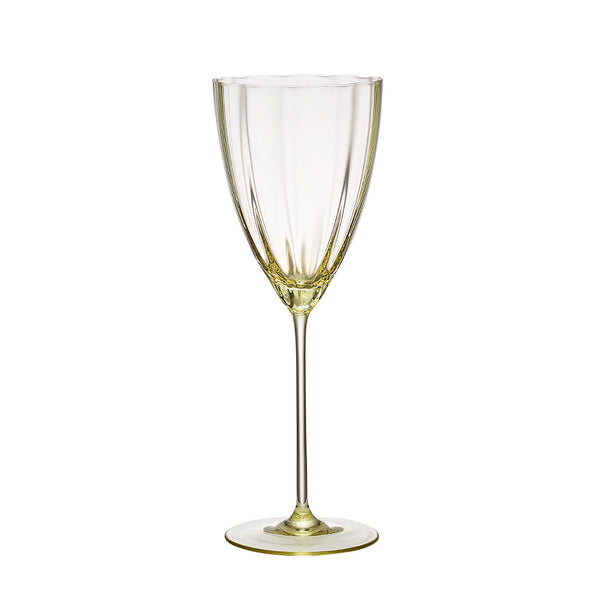 Luna Wine Glass in Citrine