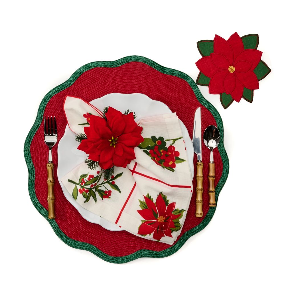 Festive Florals Napkin by Deborah Rhodes