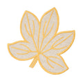 Flax Harvest Leaf Embroidered Coasters by Deborah Rhodes