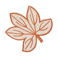 Flax Harvest Leaf Embroidered Coasters by Deborah Rhodes