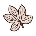 Flax Harvest Leaf Embroidered Coasters by Deborah Rhodes