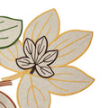 Flax Harvest Leaf Embroidered Coasters by Deborah Rhodes