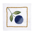 Fruit Blossom Embroidered Cocktail Napkin by Deborah Rhodes