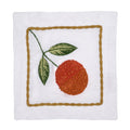 Fruit Blossom Embroidered Cocktail Napkin by Deborah Rhodes