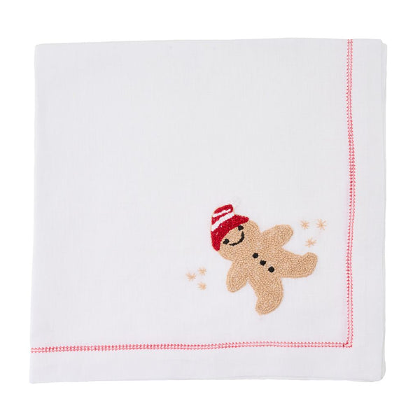 Gingerbread Embroidered Napkin