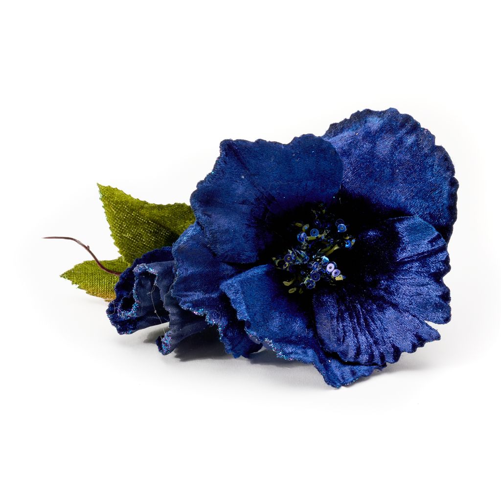 Glittered Helleborus Napkin Ring by Deborah Rhodes