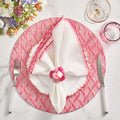 Knotted Edge Napkins in White, Pink & Blush
