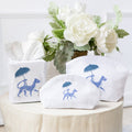 Leopard and Umbrella Blue Tissue Box Cover