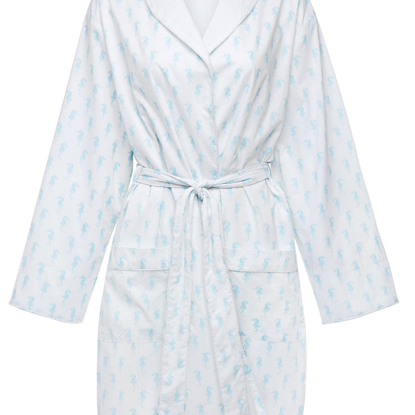 Sky Seahorse Lightweight Short Robe