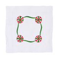 Merry Mint Embroidered Cocktail Napkin by Deborah Rhodes