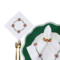 Merry Mint Embroidered Napkin by Deborah Rhodes