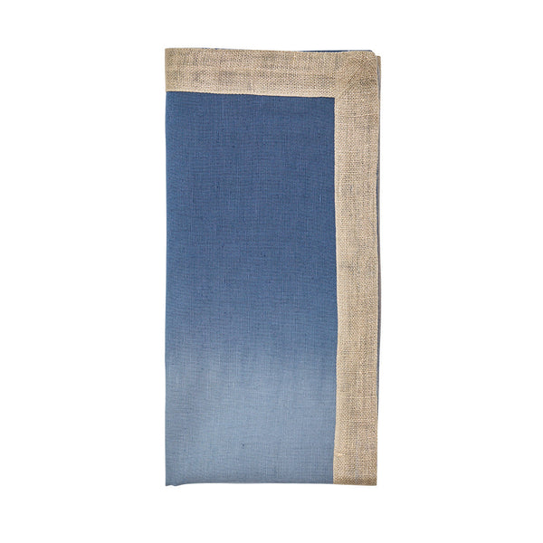 Dip Dye Napkin in Blue & Gray