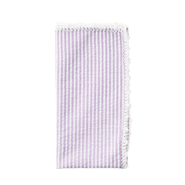 Seersucker Napkin in Lilac & White