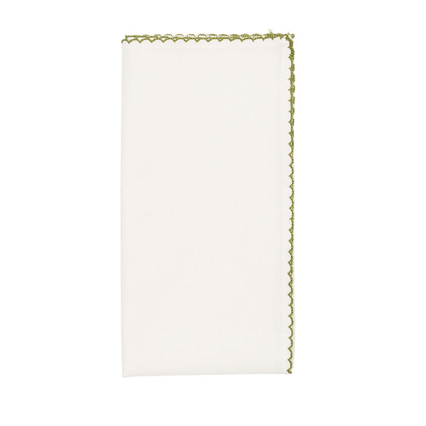 Casbah Napkin in White & Green