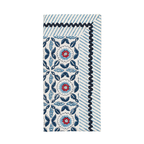 Majorelle Napkin in Red, White & Blue