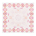 Malta Napkin in White, Pink & Orange by Kim Seybert