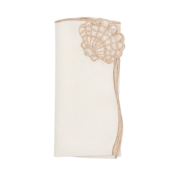 Beachcomber Napkin in White & Natural