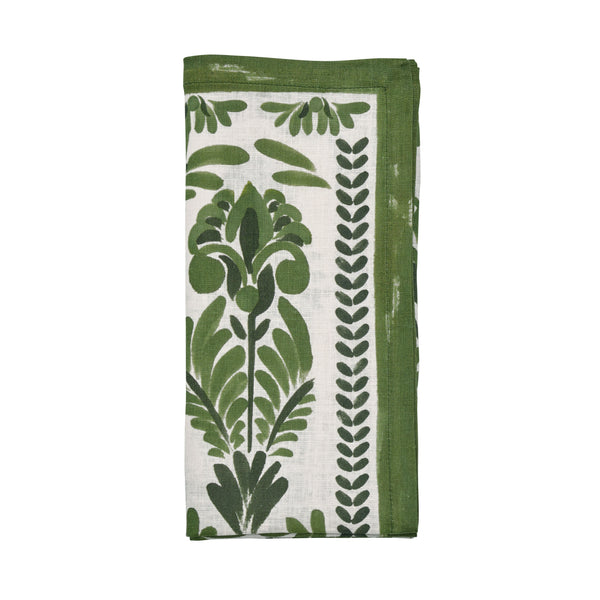 Botanica Napkin in Ivory & Green