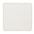 Lune Napkin in White, Gold & Silver by Kim Seybert