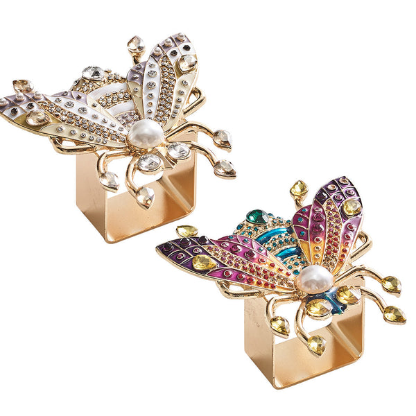 Glam Fly Napkin Rings