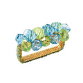 Pop Rocks Napkin Ring in Blue & Green