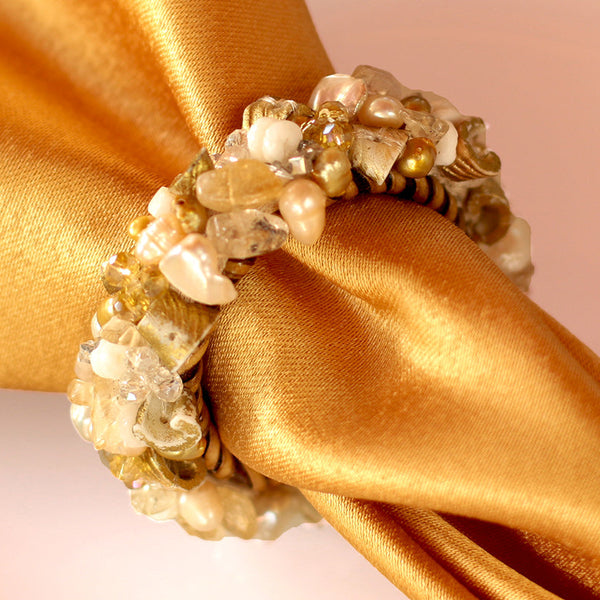 Gold Diva Jeweled Napkin Ring