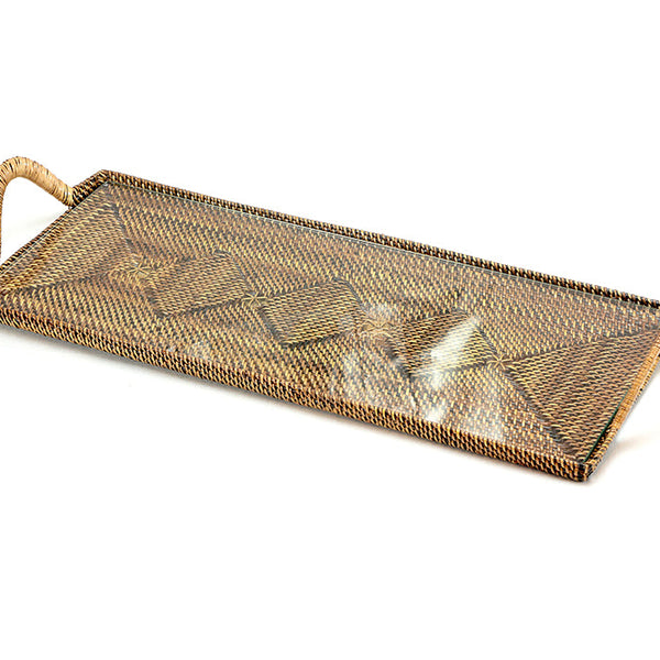 Rectangular Cocktail Tray with Glass