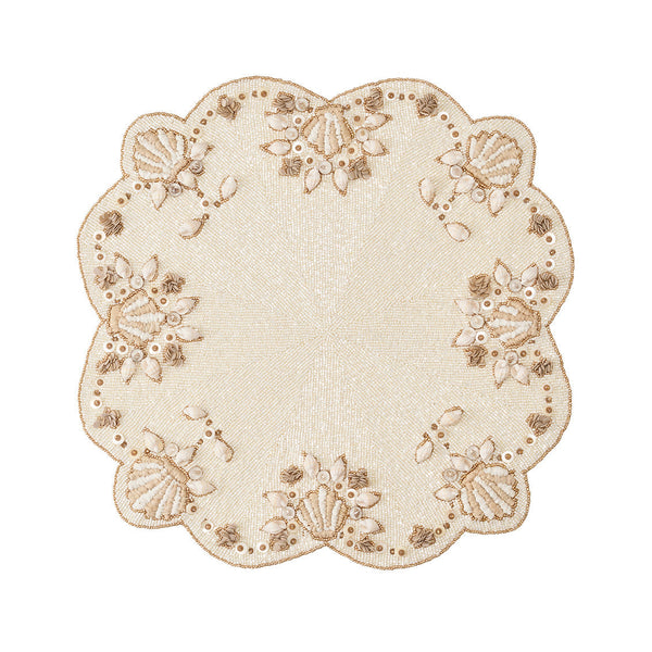 Beachcomber Placemat in Natural, Ivory & Gold