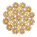 Daisy Placemat in Natural & Yellow